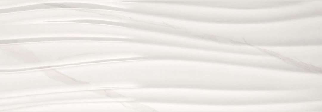 Керамическая плитка Panaria Trilogy Swing Calacatta White PBFTYS0, цвет белый, поверхность глянцевая, прямоугольник, 350x1000