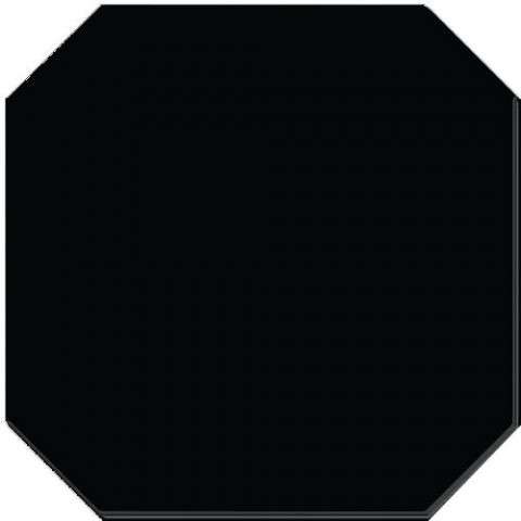 Керамогранит Ce.Si Metro Nero Ottagono Matt, цвет чёрный, поверхность матовая, восьмиугольник, 200x200