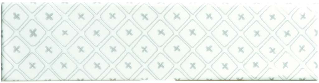 Керамическая плитка Self Style Seventies Wallpaper 5, цвет белый, поверхность глянцевая, прямоугольник, 75x300