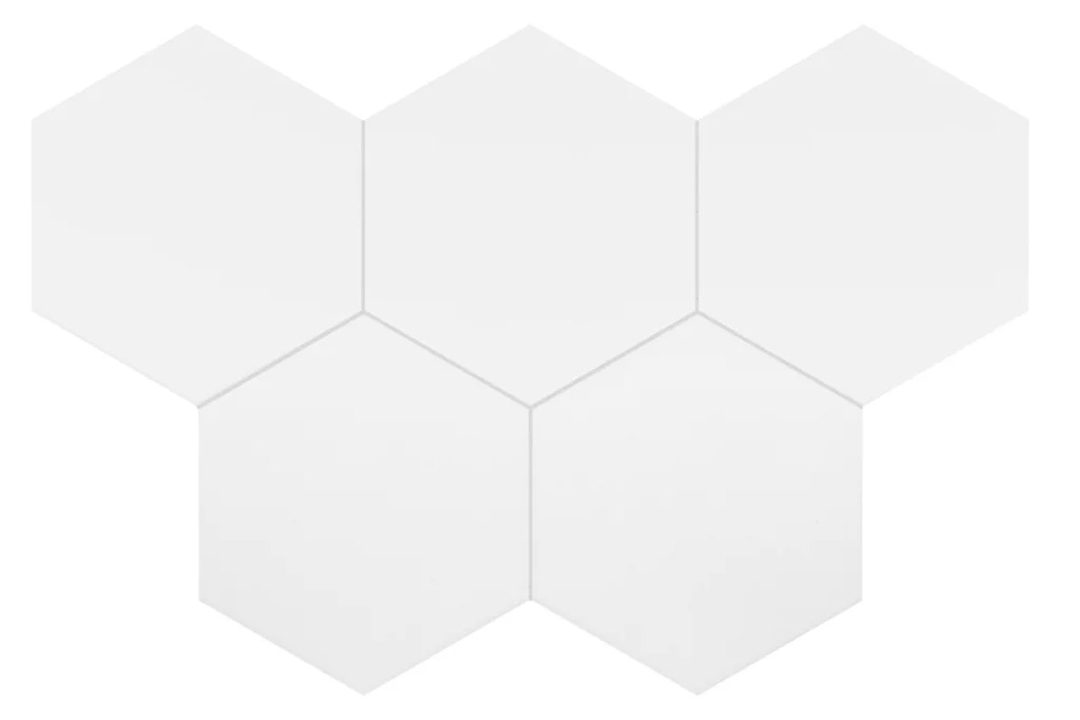 Керамогранит Equipe Coimbra White 30631, цвет белый, поверхность матовая, шестиугольник, 175x200
