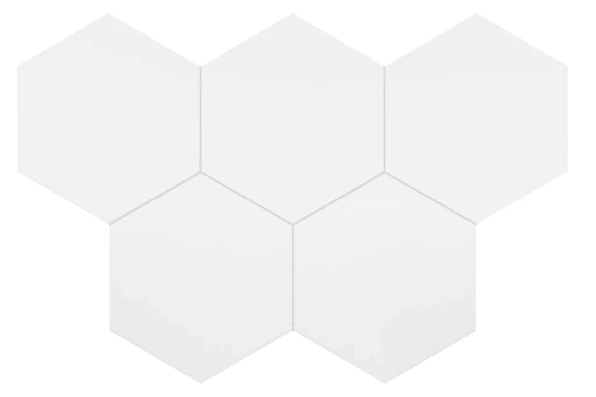 Керамогранит Equipe Coimbra White 30631, цвет белый, поверхность матовая, шестиугольник, 175x200