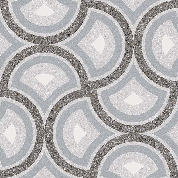 Декоративные элементы Vives Pigneto Humo, цвет серый, поверхность матовая, квадрат, 200x200