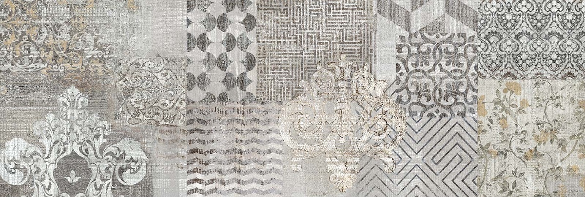 Декоративные элементы Marazzi Italy Fabric Decoro Tailor Cotton rett. ME1P, цвет серый, поверхность матовая, прямоугольник, 400x1200