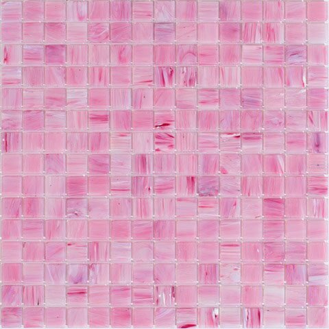Мозаика Alma Mosaic Stella STN708, цвет розовый, поверхность глянцевая, квадрат, 327x327