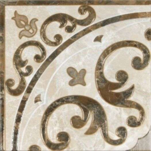 Декоративные элементы Argenta Orinoco Erbe Decor, цвет коричневый, поверхность глянцевая, квадрат, 450x450