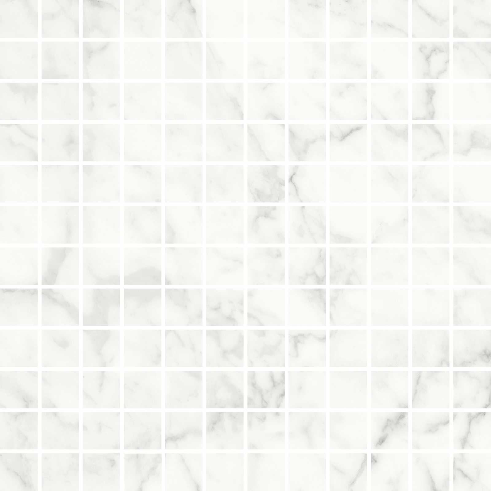 Мозаика Marazzi Italy Marbleplay Mosaico Statuarietto M4PQ, цвет белый, поверхность матовая, квадрат, 300x300