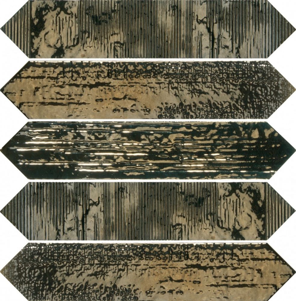 Декоративные элементы Dune Crackle Decor Metal 187780, цвет коричневый, поверхность глянцевая, шестиугольник, 65x330