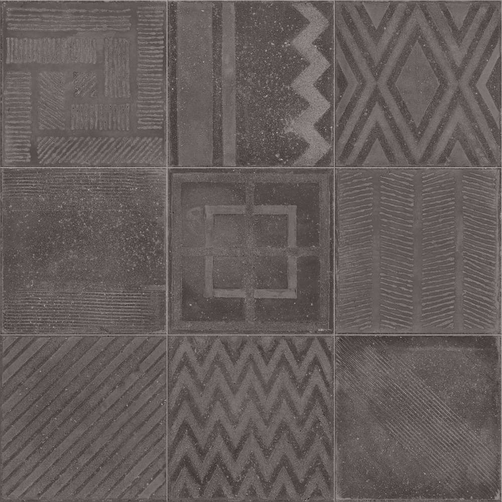 Декоративные элементы Terratinta Stonenature Onyx TTSNND04MIX, цвет чёрный, поверхность матовая, квадрат, 200x200