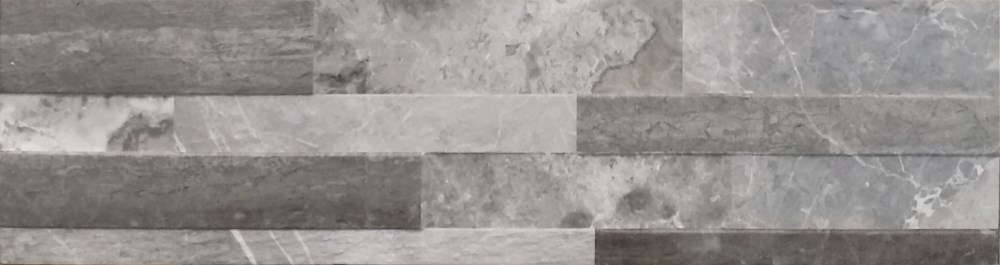Керамогранит RHS Rondine Tiffany 3D Grey J87343, цвет серый, поверхность структурированная 3d (объёмная), под кирпич, 150x610