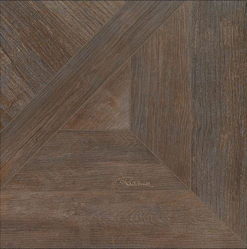 Керамогранит Petracers Rinascimento Intarsio Mogano Nat Rett Firma, цвет коричневый, поверхность матовая, квадрат, 500x500