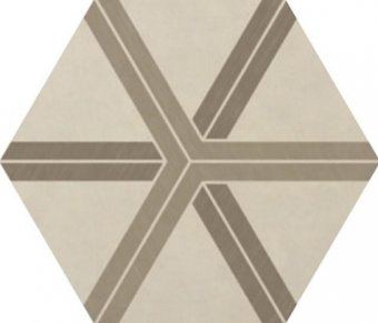 Керамогранит Ornamenta Corebasic Industrial Plot Warm Blend PO132420HXDCO1P, цвет бежевый, поверхность матовая, шестиугольник, 600x600
