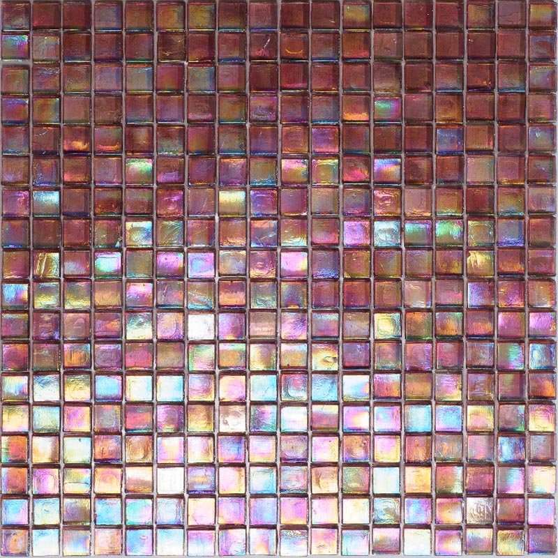 Мозаика Alma Mosaic Art NG42, цвет розовый, поверхность глянцевая, квадрат, 150x150