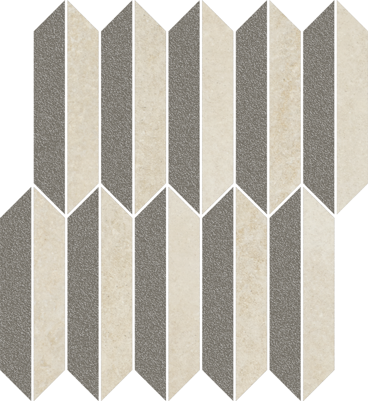 Мозаика Paradyz Mystic Shadows Beige Mozaika Cieta Mix Mat, цвет серый, поверхность матовая структурированная, квадрат, 274x298