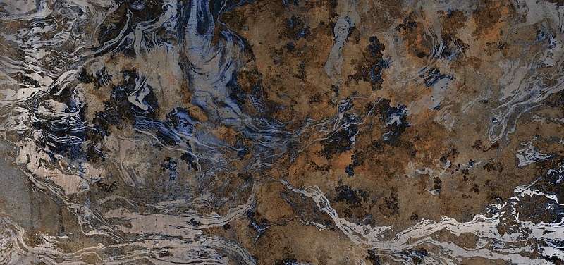 Керамогранит Meissen Interstellar 17548, цвет коричневый синий, поверхность полированная, прямоугольник, 600x1200
