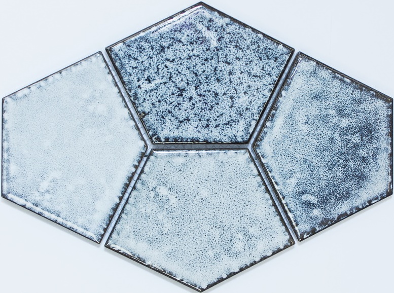Мозаика NS Mosaic Rustic R-308, цвет голубой, поверхность глянцевая, прямоугольник, 151x306