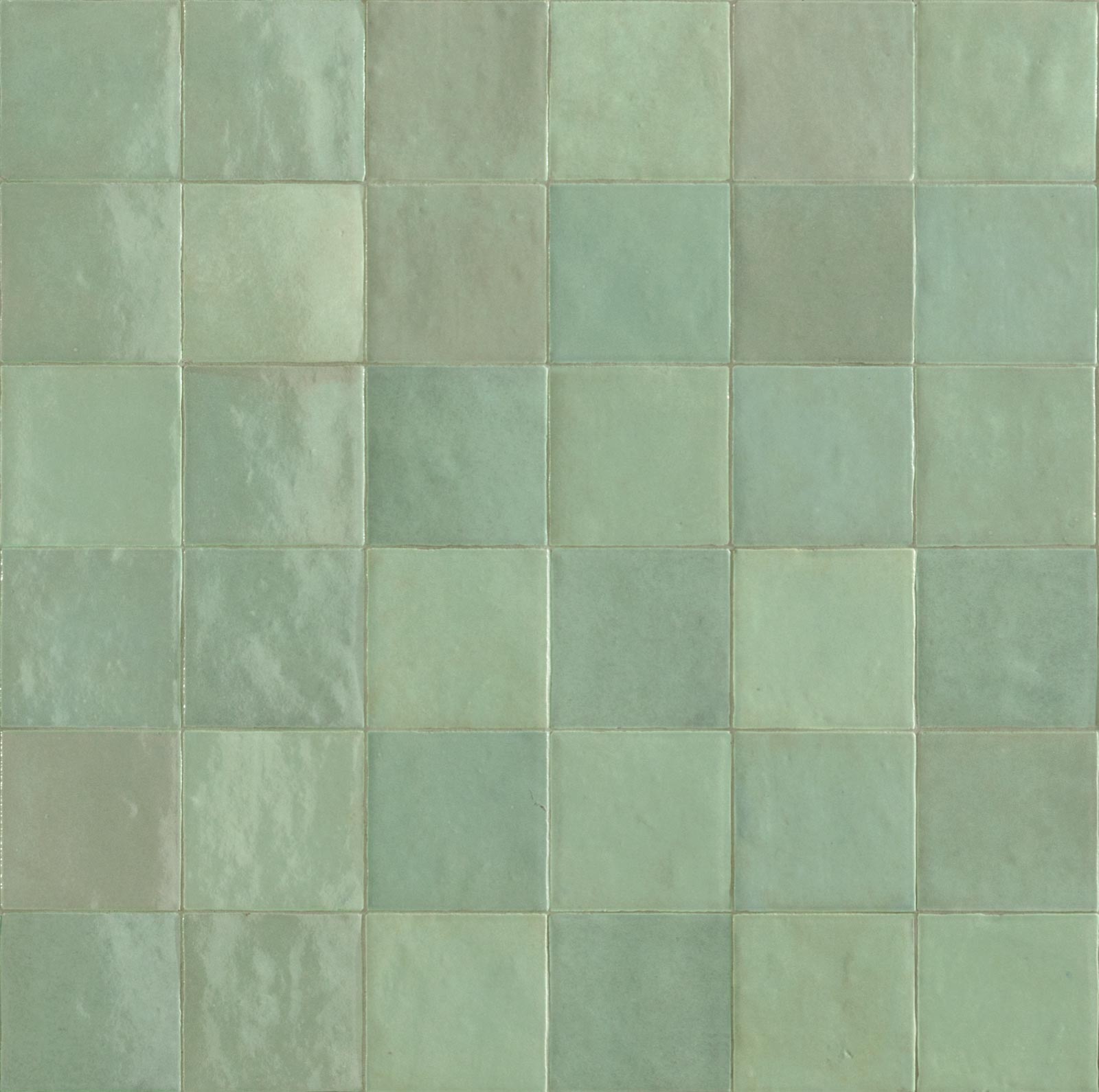 Керамическая плитка Marazzi Italy Zellige Turchese M5P4, цвет зелёный, поверхность глянцевая, квадрат, 100x100