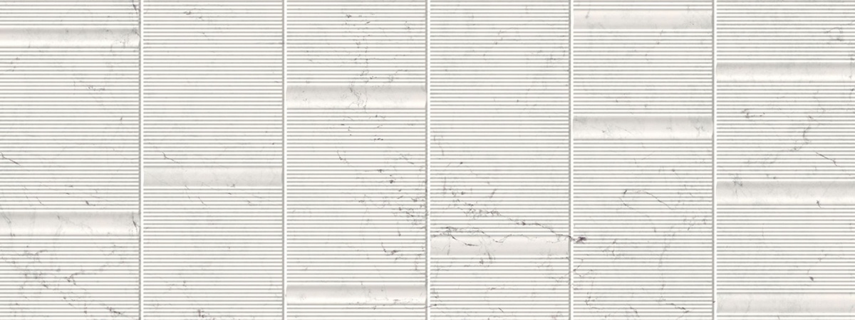 Керамическая плитка Porcelanosa Fontana Matt Brooklyn 100330275, цвет белый, поверхность матовая 3d (объёмная), прямоугольник, 450x1200