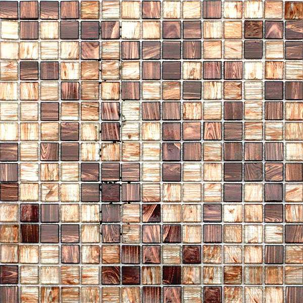 Мозаика JNJ Mosaic Mixed Colored 813JC, цвет коричневый, поверхность глянцевая, квадрат, 327x327