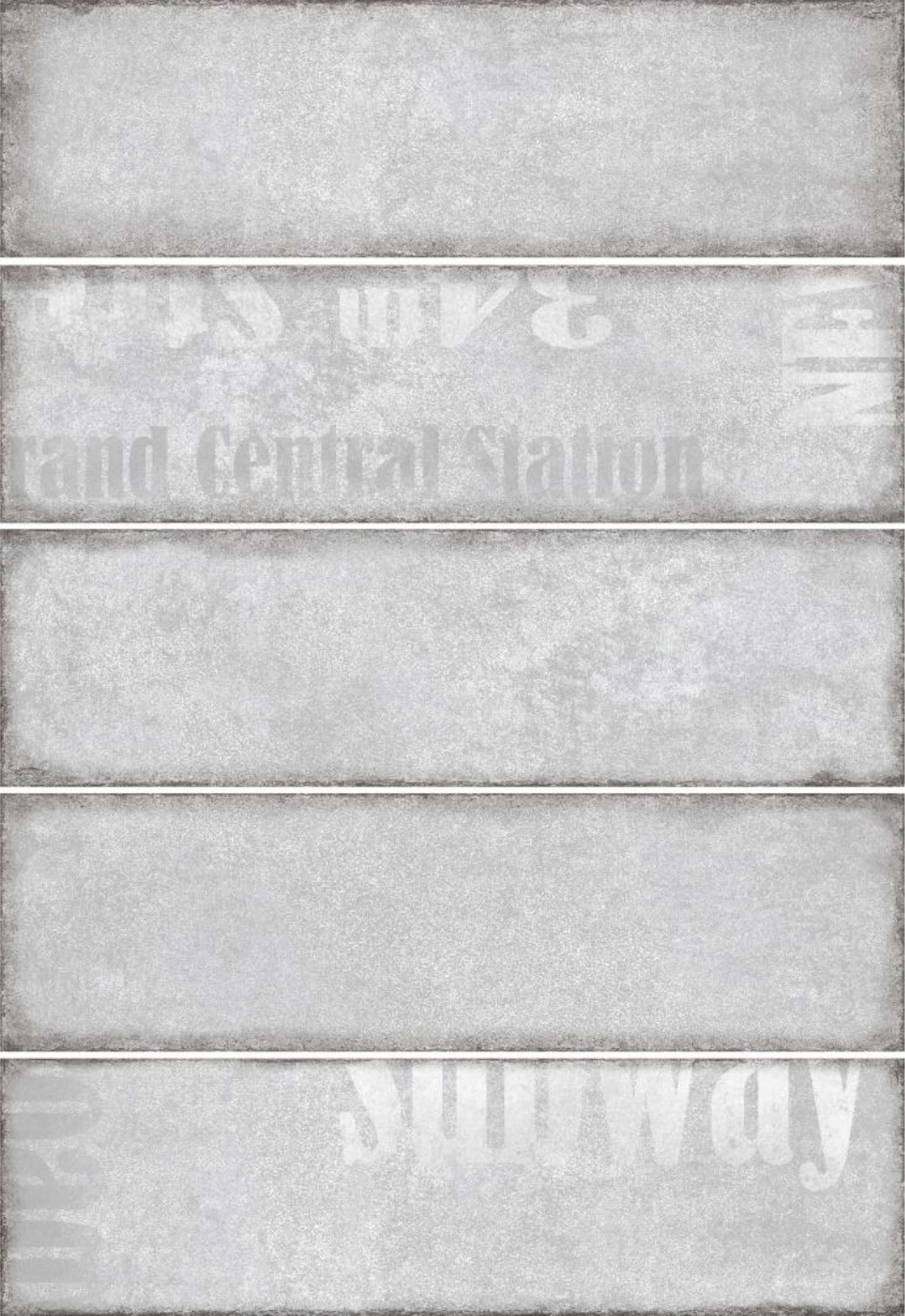 Декоративные элементы Керамин Сабвэй 1Д Серый, цвет серый, поверхность матовая, прямоугольник, 275x400
