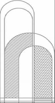 Декоративные элементы Ariana Anima Decor Archi B PF60008384, цвет белый серый, поверхность матовая, прямоугольник, 1200x2800