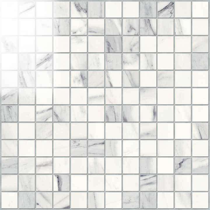 Мозаика Novabell Mosaico Calacatta Bianco Lapp. IMP 884L, цвет белый, поверхность лаппатированная, квадрат, 300x300