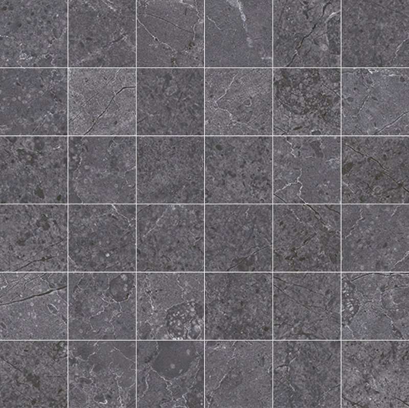 Мозаика Peronda D.Alpine Anth Mosaic HO/30X30/L 29183, цвет чёрный, поверхность лаппатированная, квадрат, 300x300