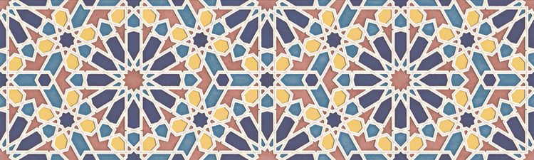 Керамическая плитка Aparici Alhambra Blue Mexuar, цвет разноцветный, поверхность матовая, прямоугольник, 298x996