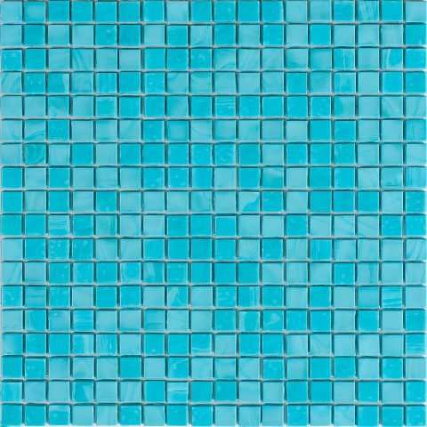 Мозаика Alma Mosaic Opaco NA72, цвет бирюзовый, поверхность глянцевая, квадрат, 295x295