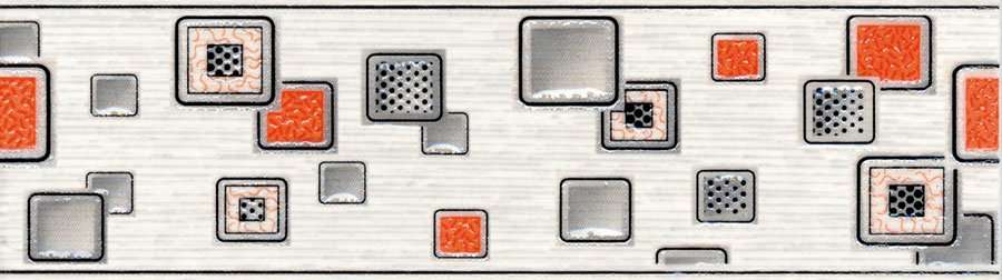 Бордюры Terracotta Бордюр Laura Cube Серый, цвет серый, поверхность глянцевая, прямоугольник, 45x300