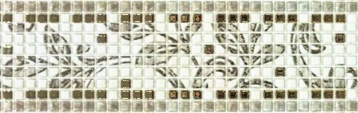 Бордюры Piastrella Травертино Бордюр, цвет белый коричневый, поверхность матовая, прямоугольник, 64x300