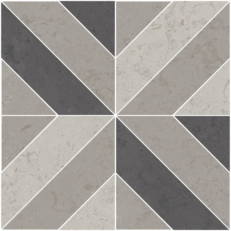 Декоративные элементы Kerama Marazzi Про Лаймстоун серый матовый ID124T, цвет серый, поверхность матовая, квадрат, 600x600