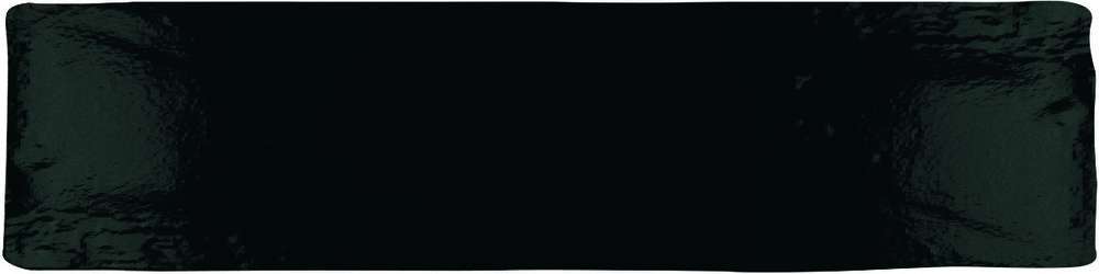 Керамическая плитка Dune Atelier Black Glossy 227965, цвет чёрный тёмный, поверхность глянцевая, под кирпич, 75x300