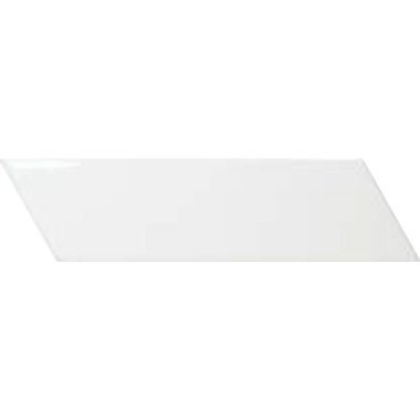 Керамическая плитка Equipe Chevron Wall White Right 23358, цвет белый, поверхность глянцевая, шеврон, 52x186