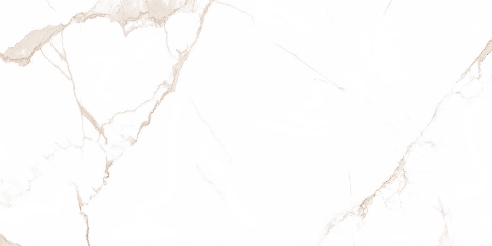 Керамическая плитка Eurotile Statuario Gold, цвет белый бежевый, поверхность глянцевая, прямоугольник, 300x600