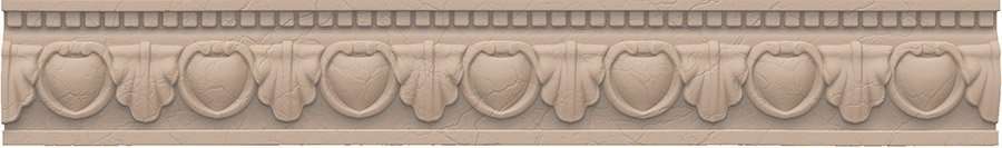 Бордюры Terracotta Бордюр Travertin Fontana di Trevi, цвет бежевый, поверхность матовая, прямоугольник, 60x400