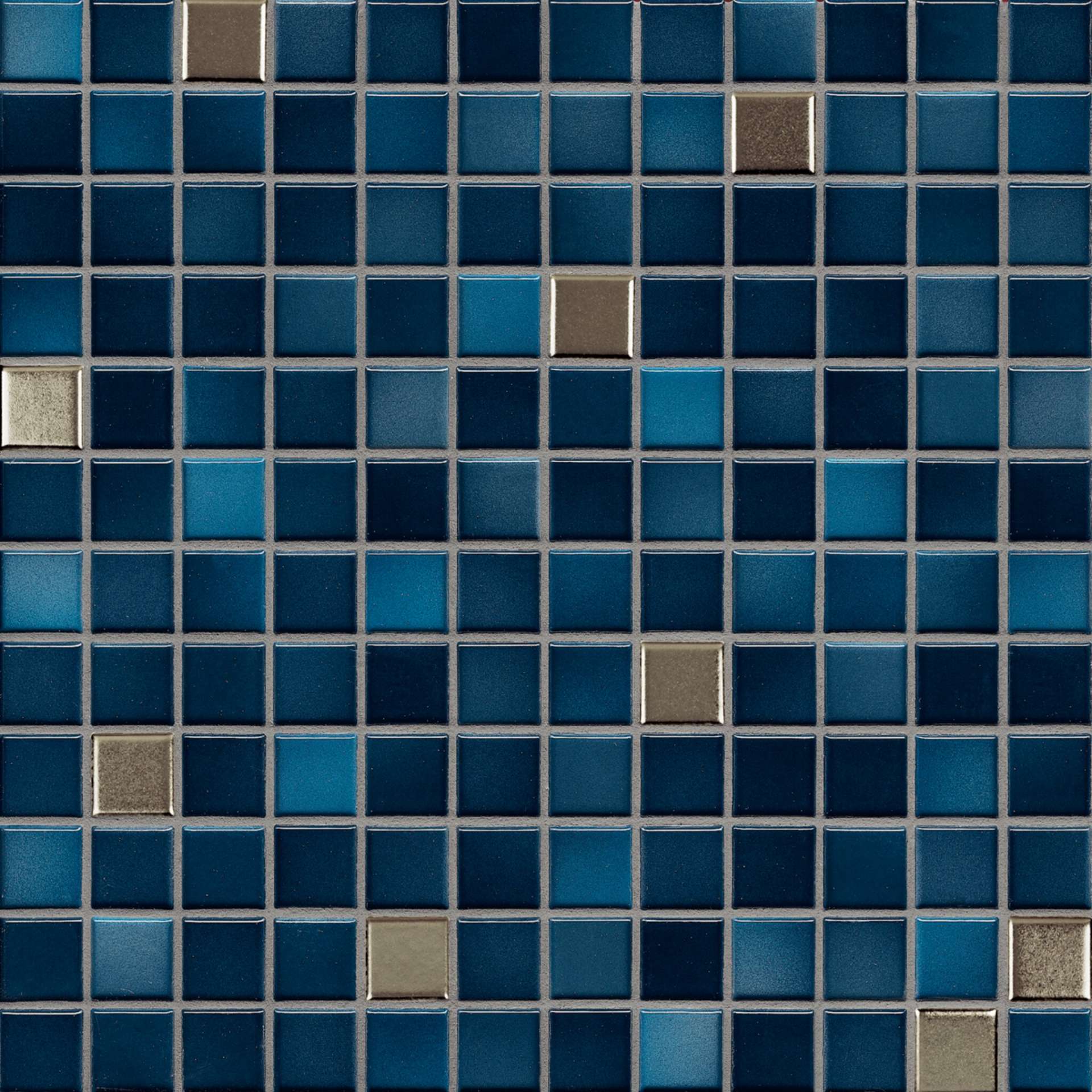 Мозаика Jasba Fresh Midnight Blue-Mix 41509, цвет синий, поверхность глянцевая, квадрат, 316x316