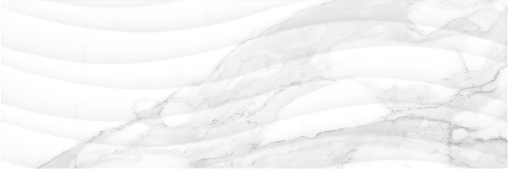 Керамическая плитка Ceramika Konskie Calacatta Onda Rett 55016, цвет белый серый, поверхность глянцевая, прямоугольник, 250x750