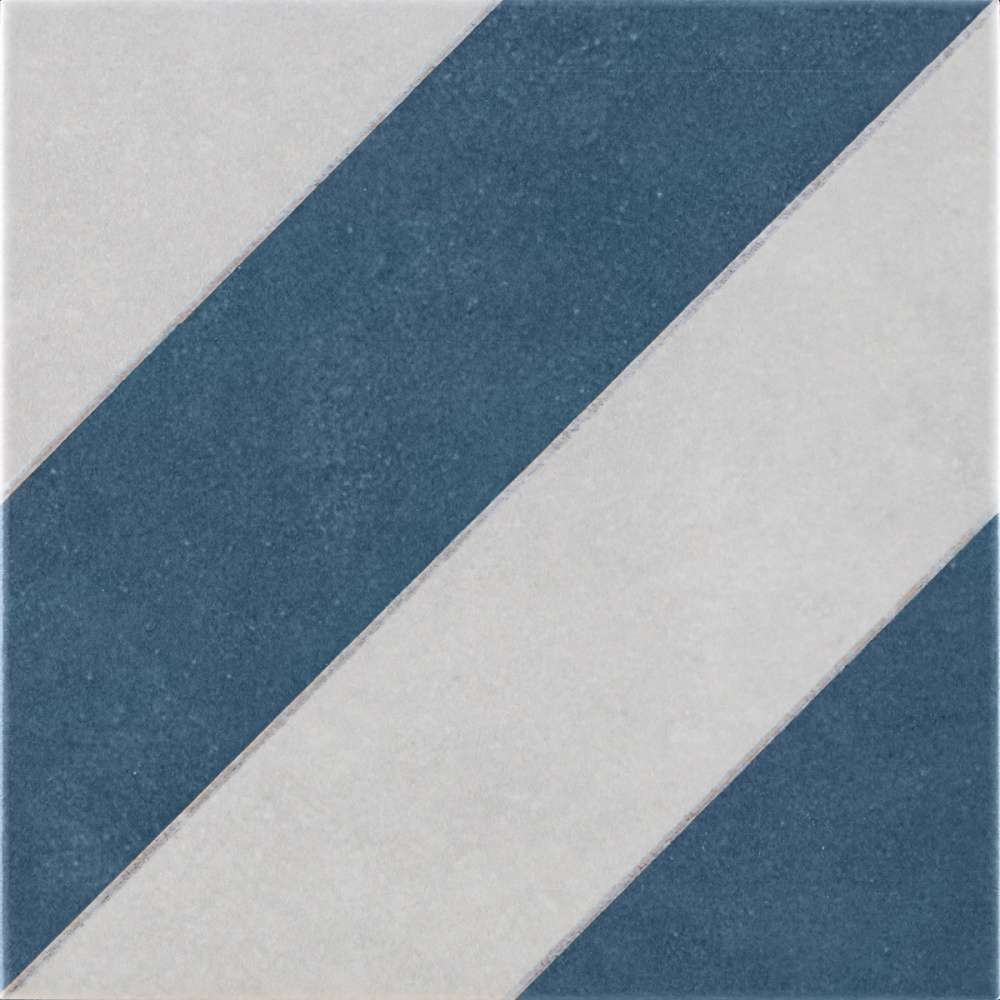 Керамогранит Pamesa Artstract Diagonals Navi, цвет синий, поверхность матовая, квадрат, 223x223
