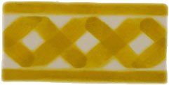 Бордюры Vives Aranda Listelo Tinter Ocre, цвет жёлтый, поверхность глянцевая, прямоугольник, 65x130