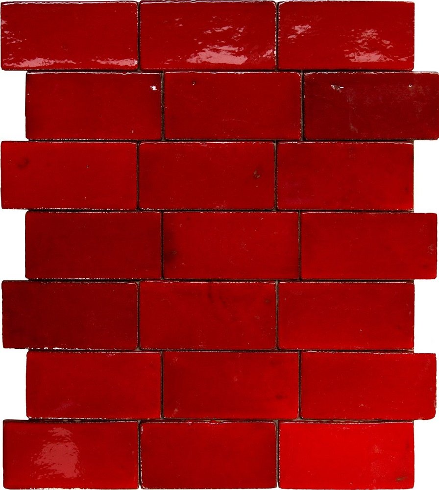 Керамическая плитка Eco Ceramica Metallica Style Selenium, цвет красный, поверхность глянцевая, прямоугольник, 100x200