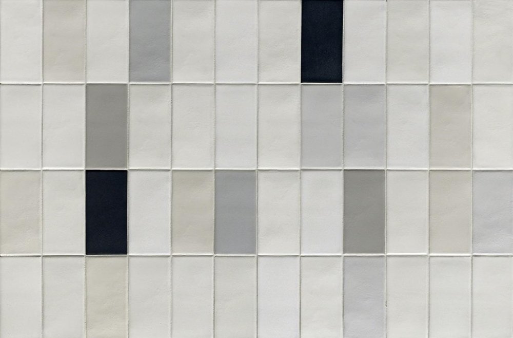 Керамогранит Mutina Lane Mono White Bolm01, цвет белый разноцветный, поверхность матовая рельефная, прямоугольник, 79x160