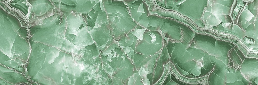 Керамическая плитка Global Tile Bienalle Зеленый GT2575/008, цвет зелёный, поверхность глянцевая, прямоугольник, 250x750
