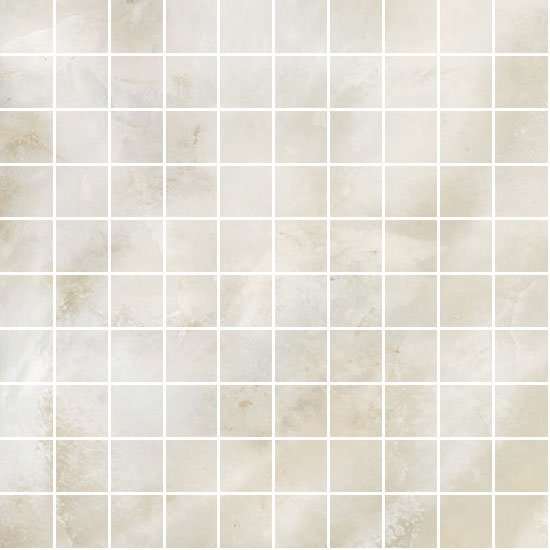 Мозаика Roberto Cavalli Bright Pearl Mos. Ivory Rett. 531158, цвет бежевый, поверхность матовая, квадрат, 300x300