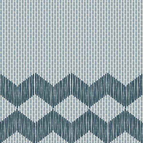 Керамогранит Mutina Tape Zigzag Half Blue Reta27, цвет синий, поверхность матовая рельефная, квадрат, 205x205