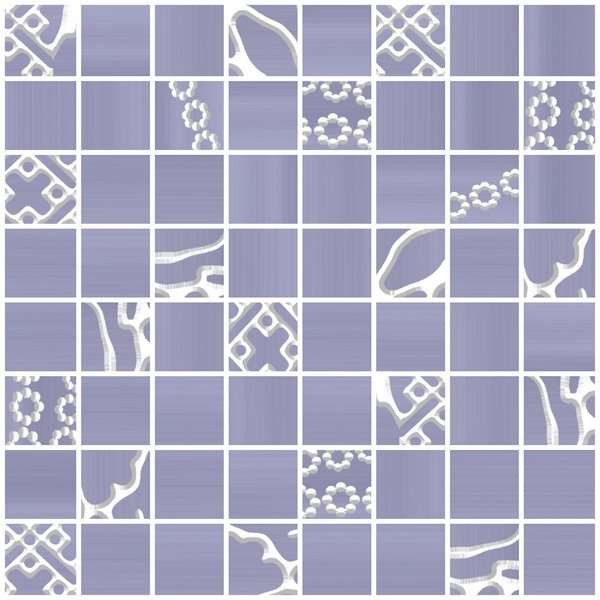 Мозаика Piastrella Синара Стандарт, цвет фиолетовый, поверхность глянцевая, квадрат, 200x200