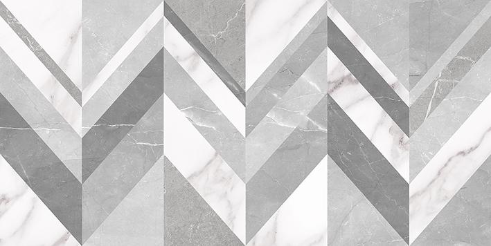 Декоративные элементы Laparet Venus Серый Узор 08-00-06-2681, цвет серый, поверхность глянцевая, прямоугольник, 200x400
