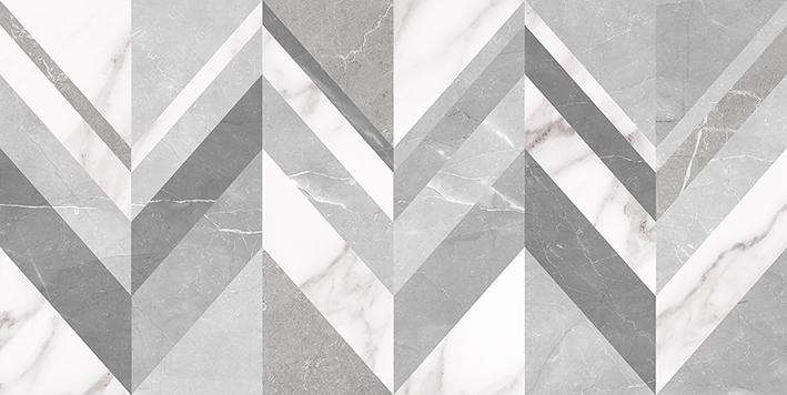 Декоративные элементы Laparet Venus Серый Узор 08-00-06-2681, цвет серый, поверхность глянцевая, прямоугольник, 200x400