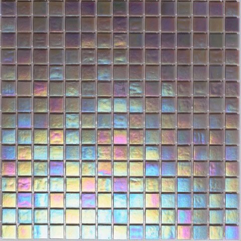 Мозаика Alma Mosaic Pearly PE49, цвет серый, поверхность глянцевая, квадрат, 200x200