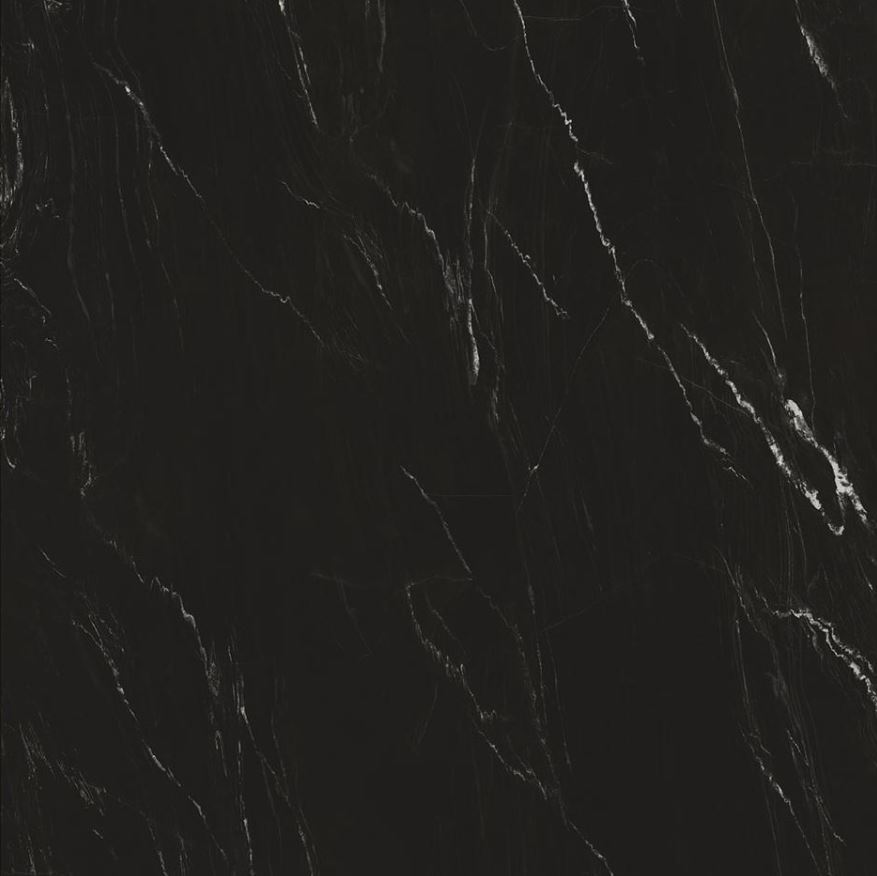 Керамогранит Ava Nero Belvedere Lapp Rett 87109, цвет чёрный, поверхность лаппатированная, квадрат, 800x800