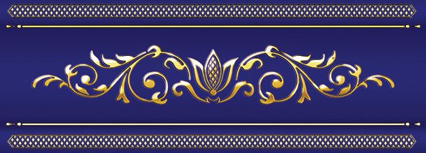 Бордюры Ceramique Imperiale Бордюр Объемный Сетка Кобальтовая Синий 13-01-1-24-43-66-685-0, цвет синий, поверхность глянцевая, прямоугольник, 100x250
